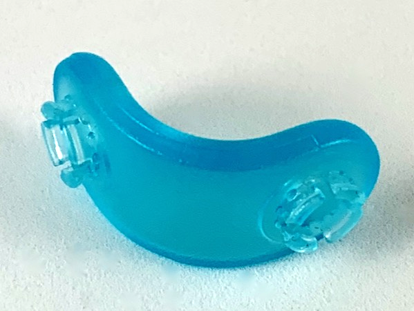 Clikits Connector, L-Bent with 2 Pins in Trans-Light Blue