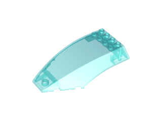 Windscreen 10 x 6 x 2 Curved in Trans-Light Blue