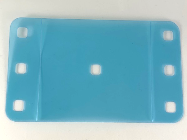 Clikits Rectangle 14 x 8.5 with Rounded Corners and 7 Holes in Trans-Light Blue