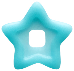 Clikits Icon Accent, Star 3 5/8 x 3 5/8 with Raised Border in Trans-Light Blue