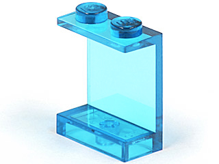 Panel 1 x 2 x 2 [Solid Studs] in Trans-Light Blue
