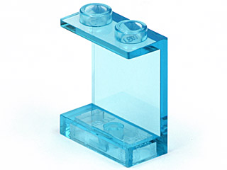 Panel 1 x 2 x 2 [Hollow Studs] in Trans-Light Blue