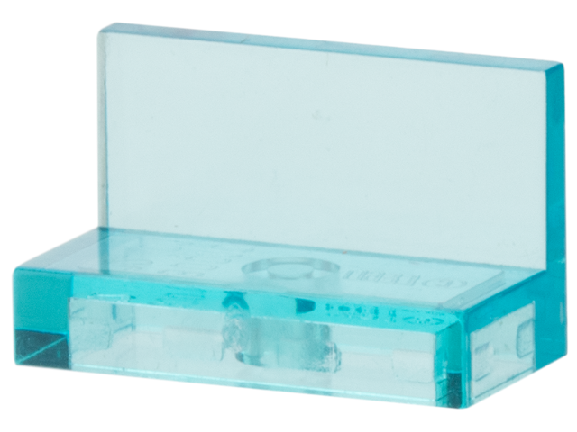 Panel 1 x 2 x 1 [Square Corners] in Trans-Light Blue