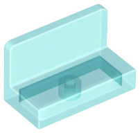 Panel 1 x 2 x 1 [Rounded Corners] in Trans-Light Blue