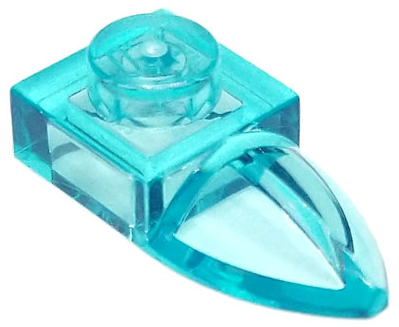 Plate Special 1 x 1 with Tooth in Trans-Light Blue