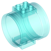 Tube, Slide Straight in Trans-Light Blue