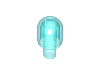 Light Cover 1 x 1 Round with Internal Bar / Bionicle Barraki Eye in Trans-Light Blue
