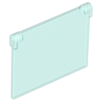 Glass for Window 1 x 4 x 3 [Opening] in Trans-Light Blue