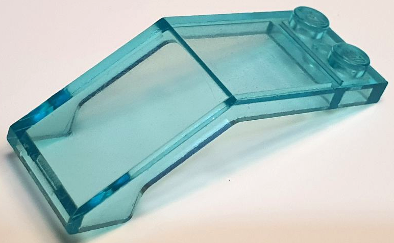 Windscreen 5 x 2 x 1 2/3 in Trans-Light Blue