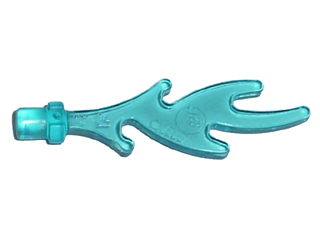 Wave / Flame Rounded with Base Rim in Trans-Light Blue