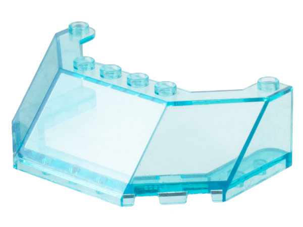 Windscreen 5 x 8 x 2 in Trans-Light Blue