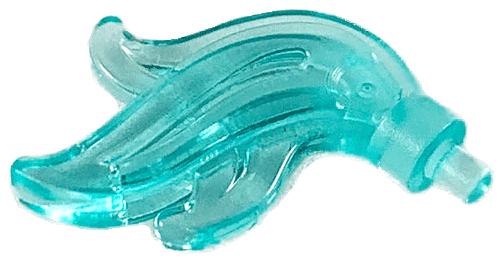 Flame / Headwear Accessory Plume / Feather, Triple Point in Trans-Light Blue