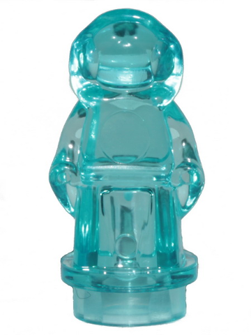 Minifig Trophy Statuette Princess Leia Hologram in Trans-Light Blue