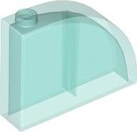 Brick Curved 1 x 4 x 2 2/3 in Trans-Light Blue