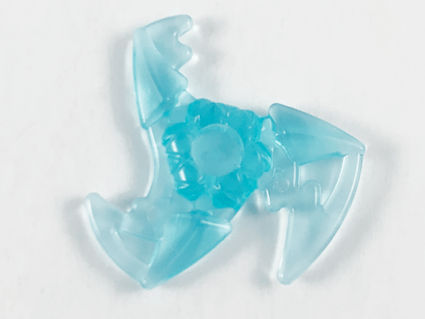 Weapon Throwing Star / Shuriken with Trailing Effect in Trans-Light Blue