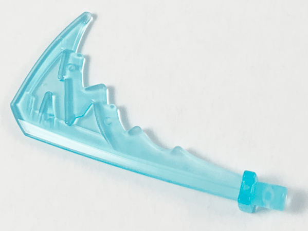 Weapon Katana with Trailing Effect in Trans-Light Blue