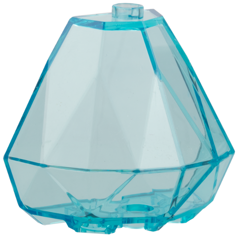 Rock, Crystal 5 x 2 1/2 x 2 1/3 in Trans-Light Blue