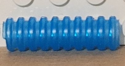 Hose, Ribbed 7mm D. 3L / 2.4cm in Trans-Light Blue