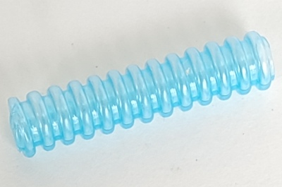 Hose, Ribbed 7mm D. 4L / 3.2cm in Trans-Light Blue