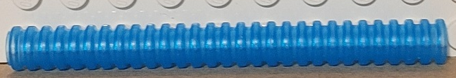 Hose, Ribbed 7mm D. 9L / 7.2cm in Trans-Light Blue
