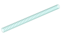 Hose, Ribbed 7mm D. 14L / 11.2cm in Trans-Light Blue