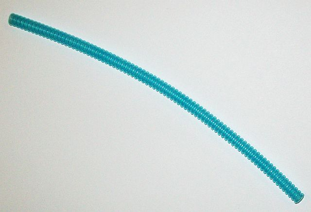 Hose, Ribbed 7mm D. 26L / 20.8cm in Trans-Light Blue
