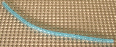 Hose, Ribbed 7mm D. 32L / 25.6cm in Trans-Light Blue
