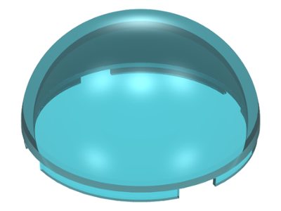 Dome Hemisphere 4 x 4 in Trans-Light Blue