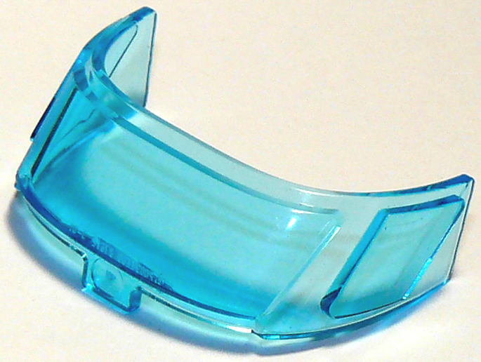 Glass for Aircraft Fuselage Curved Forward 6 x 10 Top in Trans-Light Blue