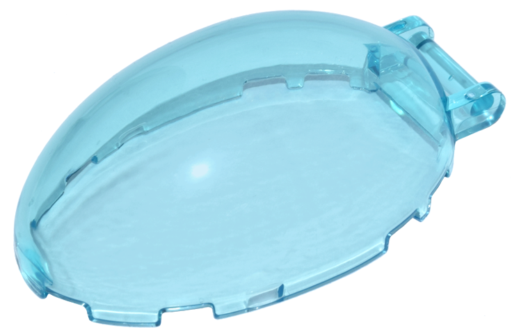 Windscreen 6 x 4 x 2 1/3 Bubble Canopy with Handle in Trans-Light Blue