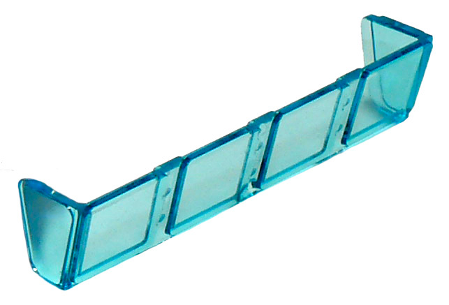 Glass for Window 2 x 8 x 2 Boat in Trans-Light Blue