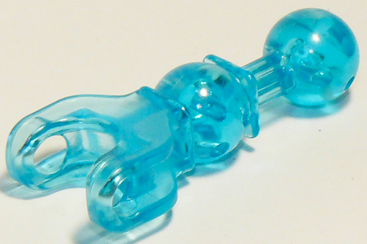 Large Figure Skeletal, Limb, 5L with Ball Joint on Axle and Ball Socket in Trans-Light Blue