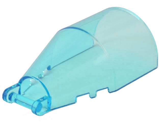 Windscreen 7 x 4 x 2 Round with Handle in Trans-Light Blue