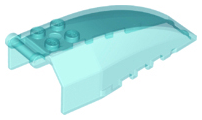 Windscreen 8 x 4 x 2 with 4 Studs and Handle in Trans-Light Blue