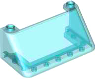 Windscreen 3 x 6 x 2 in Trans-Light Blue