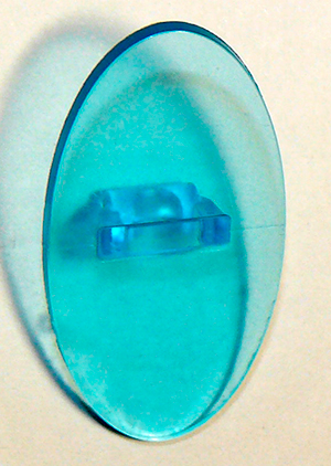 Shield Ovoid with Grip [Plain] in Trans-Light Blue