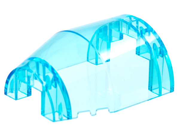Aircraft Fuselage Curved Forward 6 x 7 x 2 2/3 Top in Trans-Light Blue