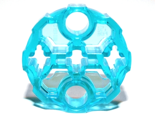 Large Figure Weapon, Barrel with 2 Pin Holes and 3 Axle Holes in Trans-Light Blue
