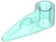 Technic Tooth 1 x 3 with Axle Hole [Hollow Underside] in Trans-Light Blue