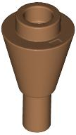 Cone 1 x 1 Inverted with Bar at Bottom (Ice Cream Cone) in Medium Nougat