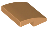 Brick Curved 2 x 2 x 2/3 in Medium Nougat