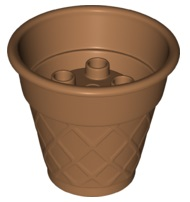 Duplo Food Ice Cream Cone 4 x 4 x 3 in Medium Nougat