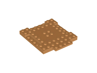 Plate Special 8 x 9 x 2/3 with 1 x 4 Recessed in Medium Nougat