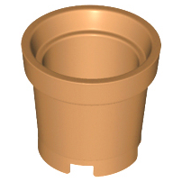 Bucket without Handle Holes - 4 Holes in Bottom in Medium Nougat