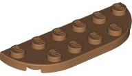 Plate Round Corners 2 x 6 Double in Medium Nougat