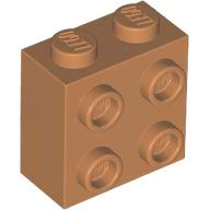 Brick Special 1 x 2 x 1 2/3 with 4 Studs on 1 Side in Medium Nougat