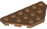 Wedge Plate 3 x 6 Cut Corners in Medium Nougat