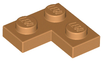 Plate 2 x 2 Corner in Medium Nougat