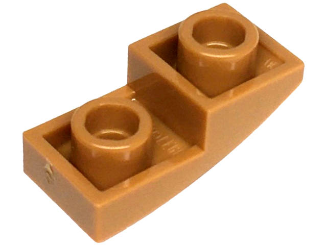 Brick Curved Inverted 2 x 1 in Medium Nougat
