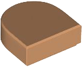 Tile Round 1 x 1 Half Circle in Medium Nougat
